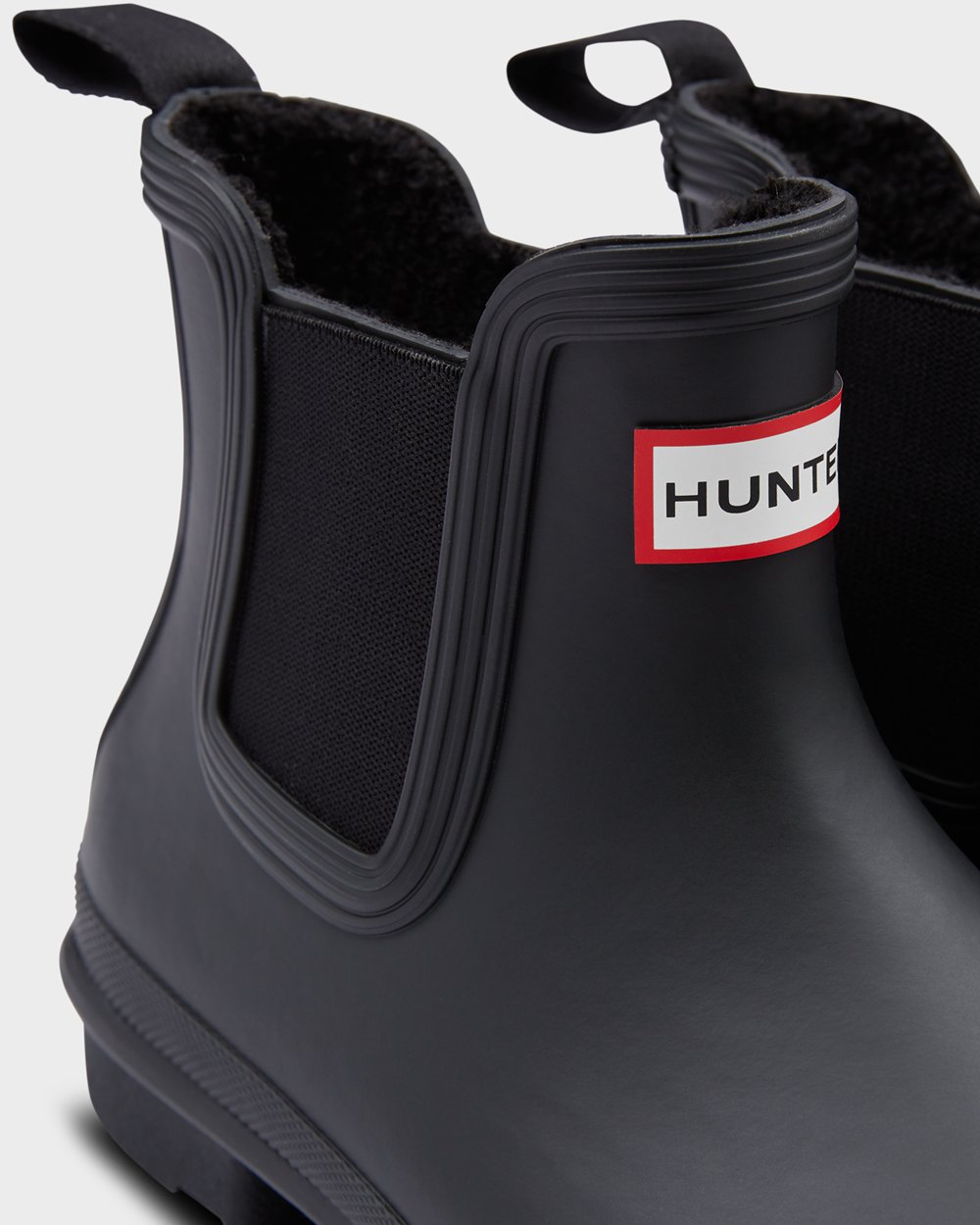 Womens Chelsea Boots - Hunter Original Insulated (65RKCAOMI) - Black
